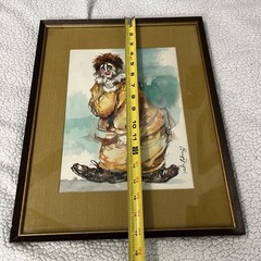 Vintage 70s Salvador Cabrera Clown Paintings Pair Of 2 ‘77 & ‘78 Framed Art
