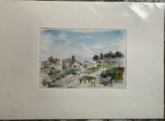 ::FRANZ EHMKE *1928 -2018 °ITALY ROME FORUM ROMANUM CITY SKY RIVER SIGNED