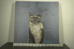 Siamese Cat Canvas Painting – GreenBox Art Culture 14″