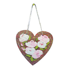 Heart 3D Original Deco Panel Gift for Her, Volumetric Painting Wall Art Handmade