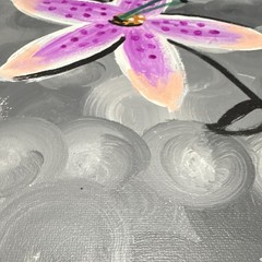 Floral Canvas Painting 16 x 20 in Unframed