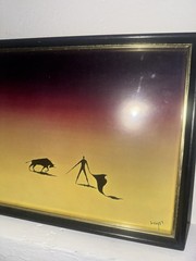 SALVADOR DALI STYLED SURREALISM MINIMALIST ORIGINAL ART VOUGHT BULLFIGHTER