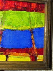 Flevve Vannier „An Abstract Composition“ Oil Painting – Signed And Framed