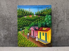 Original Haitian Folk Art – Rare Vintage Signed Roland Palanquet ( b. 1941 )