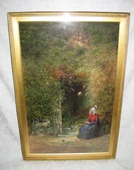 Antique Scottish Gouache Watercolor Painting Robert Frier 19th Century
