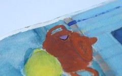 Vintage Still Life Gouache Watercolor Painting Woodstock NY Sylvia Weinberg