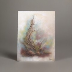 W HEIN MIXED MEDIA OIL PAINTING VINTAGE FINE ART 18 X 24 ABSTRACT SEA UNDERWATER