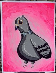Original Art “Fancy Pigeon” 6 x 8 inches