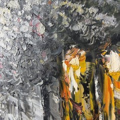 Impressionist Art Painting European City Paris Street Cafe Dining Scene