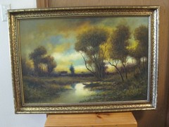 J S Proctor Original Oil Painting Landscape 42″ x 30″ LOCAL PICK UP ONLY