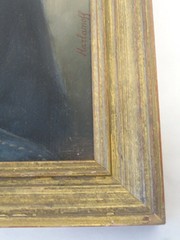 Oil painting Russian style by Alexei Harlamoff Size is 10.25H x 8.25L inches