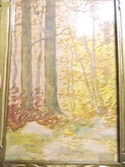 Antique Original Watercolor ça 1900 by Listed Artist Susan Bissell Period Frame