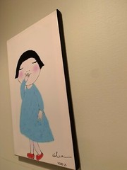 A Turquoise Girl with Red Shoes, original, 20×12″ Limited Edition