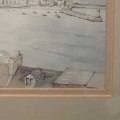 Watercolor “St. Ives Harbour” Signed J. Dean Land’s End, Cornwall 10×12”
