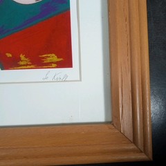 2 Linda Le Kinff Serigraph „Note d’Or“ & „Debbie“ Matted Framed Signed 15″x12″