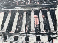 Louisiana Artist Tulane Architect Teacher Grover Mouton Art. NY Stock Exchange