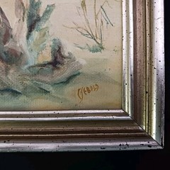 Maine Artist Carol Sebold Original Oil On Canvas- Driftwood On Sand Dune- 8″x6″