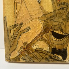 Vintage Jazz Band Painting Musicians New Orleans African American Portrait