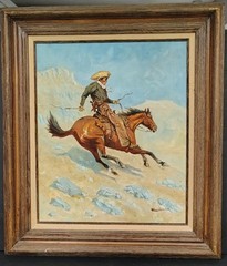 Rex Dawson Listed Artist American Western Art Painting
