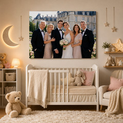 Personalized Wedding Photo Canvas Print Custom Family Wall Art Bride 8*12 frame