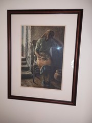 BLACK AFRICAN AMERICAN WOMAN PORTRAIT Original PAINTING VINTAGE 1976 I.A.B.A.
