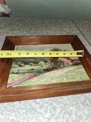 Wood Framed Landscape Signed By Robert Wood Approximately 8 X 10 Painting