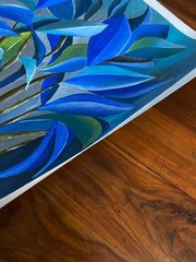 Original Abstract Flower Vase Painting 16×20 Canvas Modern Wall Art Home Decor