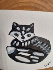 IMPRESSIONISM ORIGINAL PAINTING COLLECTIBLE WHIMSICAL ANIMALS CAT KITTEN ART