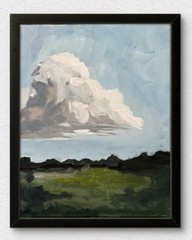 Original Acrylic 11×14 Landscape Painting Dramatic Cloud Contemporary Modern Art