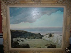 Armand Lamontagne painting signed original framed large seascape rare