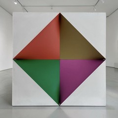 Sydney Butchkes (1920-2015) Liquitex Acrylic Paint on Shaped Canvas (c. 1970s)