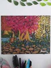 „Sunstrider Isle“ World of Warcraft Original Acrylic Painting on Canvas 11×14