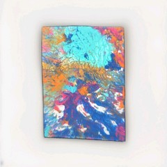 ACEO Original Art Card 2.5 x 3.5 Abstract Acrylic Paintings Unique One of a Kind