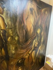 Original Painting Erotic BDSM Dominatrix Dungeon 6 Feet-5feet Oil On Canvas