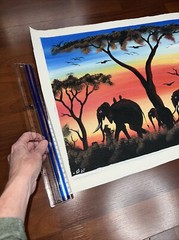 AUTHENTIC African Elephant Painting (NOT a Print or a Copy) African Art UNFRAMED