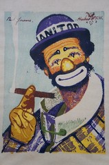 Emmett Kelly Paul Jerome Ringling Brothers Clown Portrait Prints Pair 11″