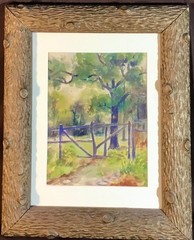 Watercolor, Signed,Unknown Artist,Country Living,