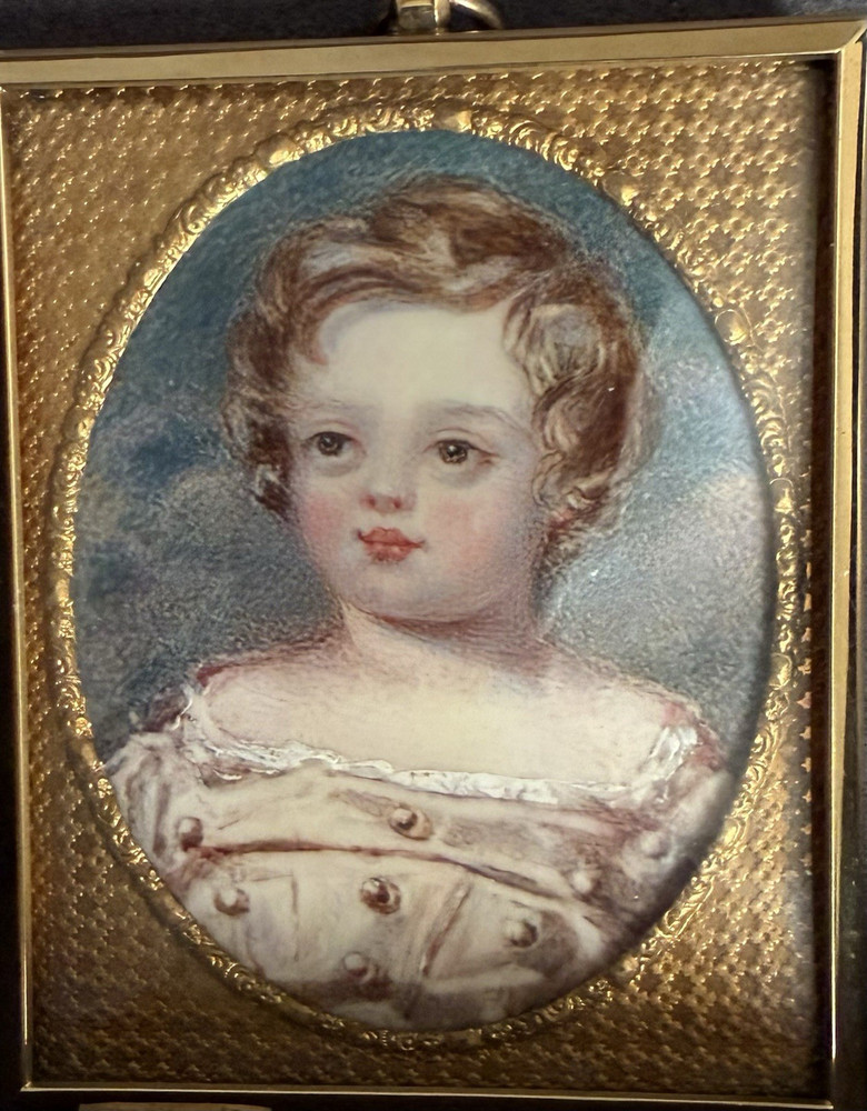 Portrait Miniature of Child in Gilt Frame, c. 1835