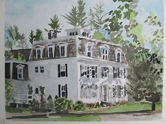 CT, Norfolk/ Peter Vosburgh’s House /Orig. W/C / 9″ x 12″/ Mimi Davis, Artist