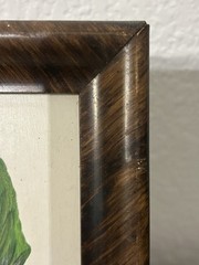 Original Oil Painting Cedar Waxwing with Cherry Bird Art D. McKinley 1930s
