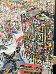 Alvaro Rodriguez 3D Oil Painting LONDON PICCADILLY CIRCUS Signed Rodrig 20”x 30”