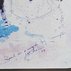 VTG Original Rodeo Cowboy Watercolor Artist Signed Abstract Western Framed Art