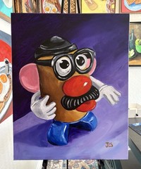 Mr Potato Head Painting Nostalgic 16×20 Acrylic Canvas Pop Art Artwork