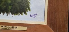 DORETHA HAIR WIDOW OF ALFRED HAIR FL HIGHWAYMEN STYLE OIL PAINTING SIGNED COA