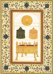 Indian Miniature Painting Of Mughal Precious Objects On Paper 8×11.5 Inches