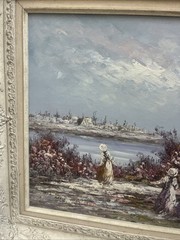 Marie Charlot Signed Oil On Canvas Medium 20”x16” Original Framed