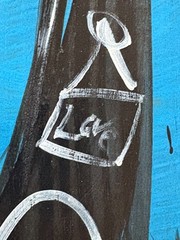 New Orleans Bourbon St 24″ Street Art Wood Board Painting Original By T.S. 2011