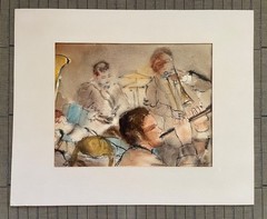 NYC Jazz Club Scenes 1950s 2 Louise Schneider Watercolor Paintings Artist Wrap