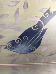 Serene Silhouette II Popp Bluebird Painting Crafted In Portland USA Collectible