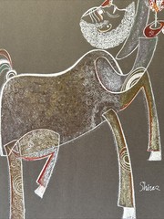 Mid Century Painting Surrealist Iran Iranian Rare Shiraz Modernism Vintage 1960